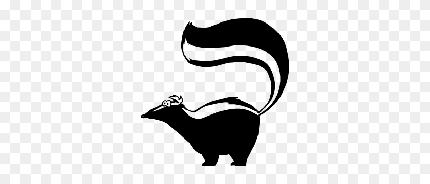 300x300 Skunk Stickers Car Decals Several Designs, Durable Material - Skunk Clipart Black And White