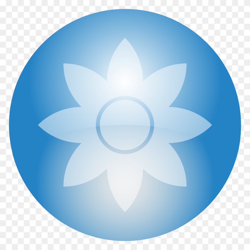 2374x2374 Sky Blue Flower Orb Icons Png - Orb PNG