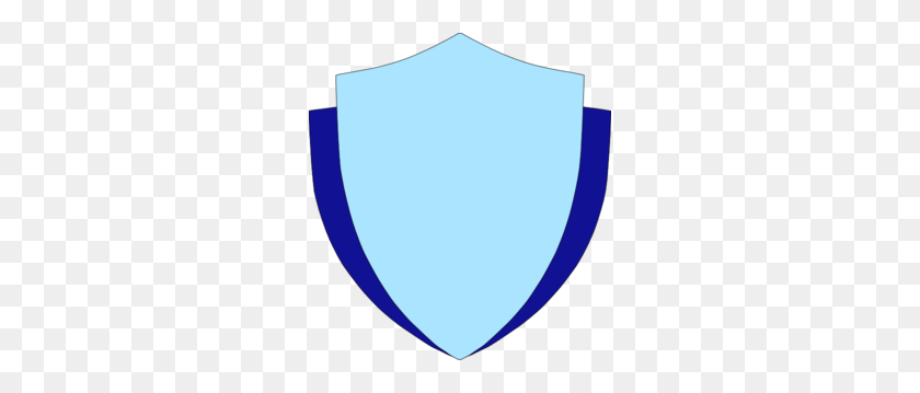 276x299 Sky Blue Shield Wflank Clip Art - Shield Clipart Transparent
