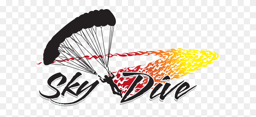 600x325 Skydiving Clipart Parachute Jump - Skydiving Clipart