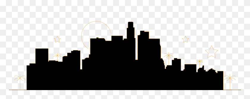 1607x563 Skyline Clipart Broadway - City Silhouette PNG
