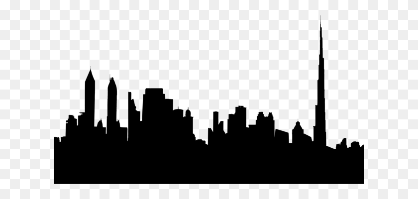 623x340 Skyline Silhouette Cityscape Art - New York Skyline Silhouette PNG