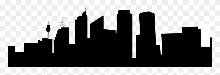 2568x750 Skyline Silhouette Drawing Cartoon Pictures - Sears Tower Clipart