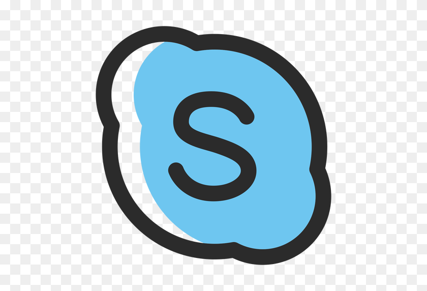 512x512 Skype Icono De Trazo De Color - Icono De Skype Png