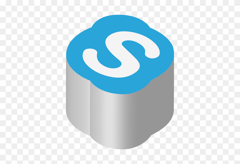 512x512 Skype Icono Isométrico - Icono De Skype Png
