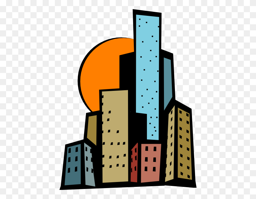 450x595 Skyscrapers In The City Clip Art - Skyscraper Clipart
