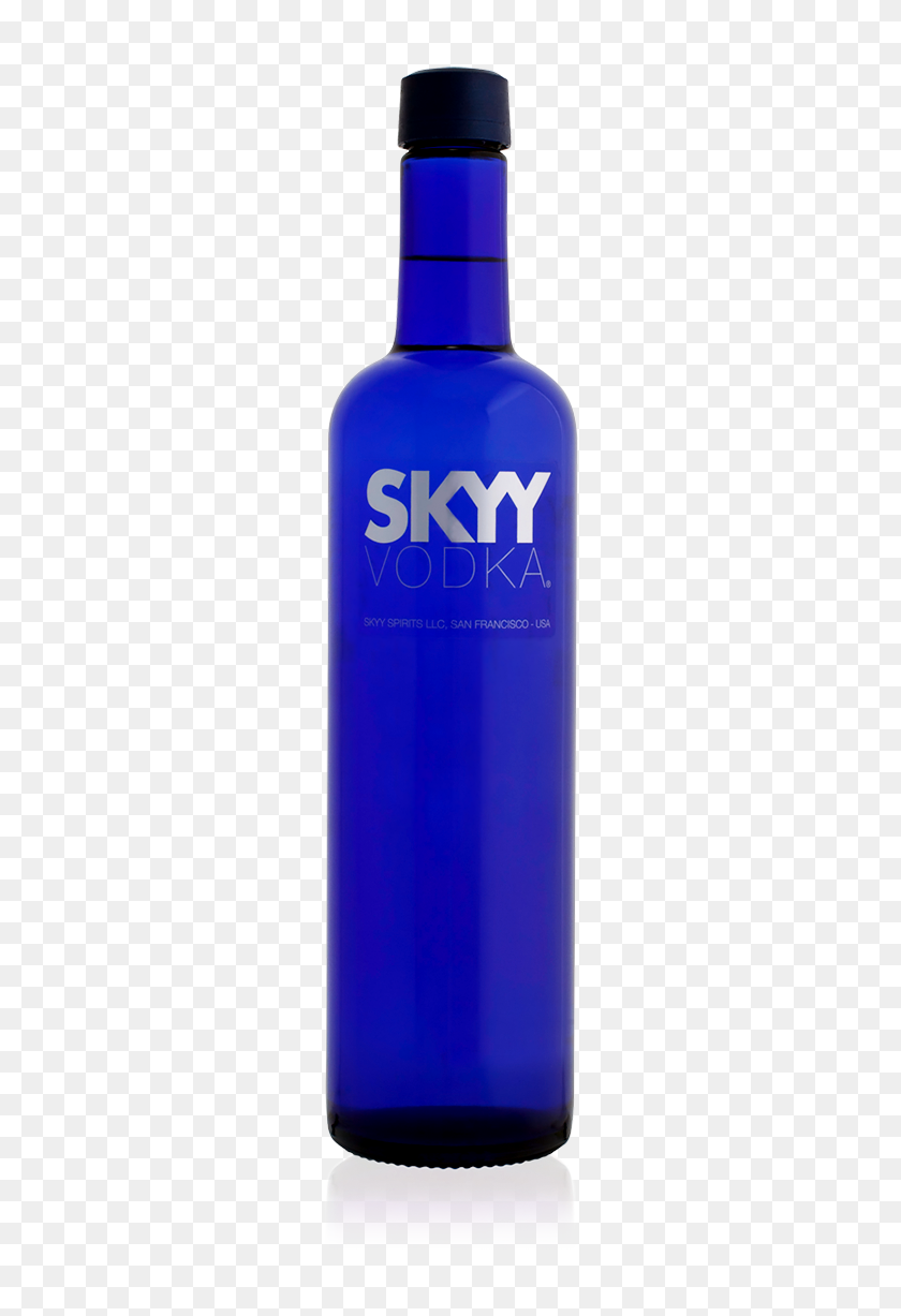 438x1167 Skyy Bottle - Vodka Bottle PNG