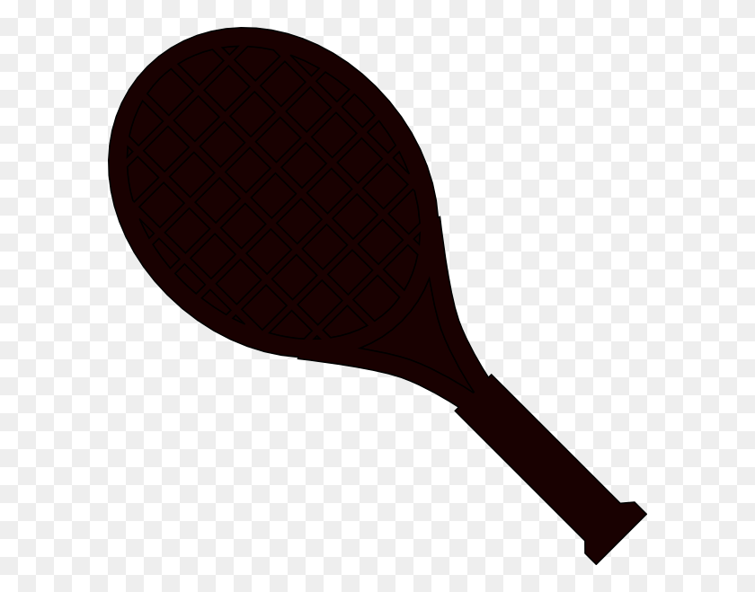 600x599 Slanted Racket Clip Art - Tennis Racket And Ball Clipart