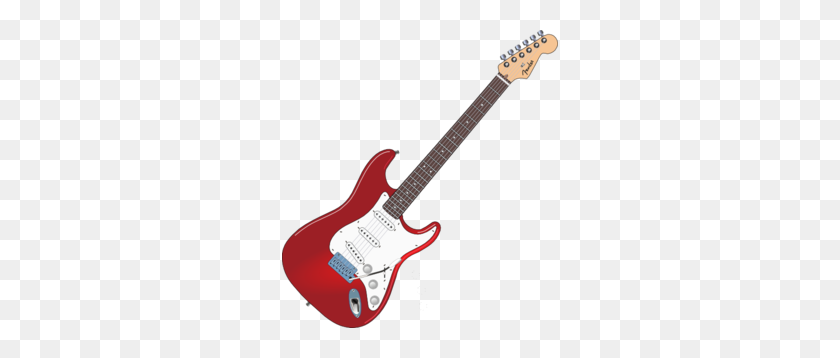 276x298 Slanted Red Fender Clip Art - Guitar Clipart PNG