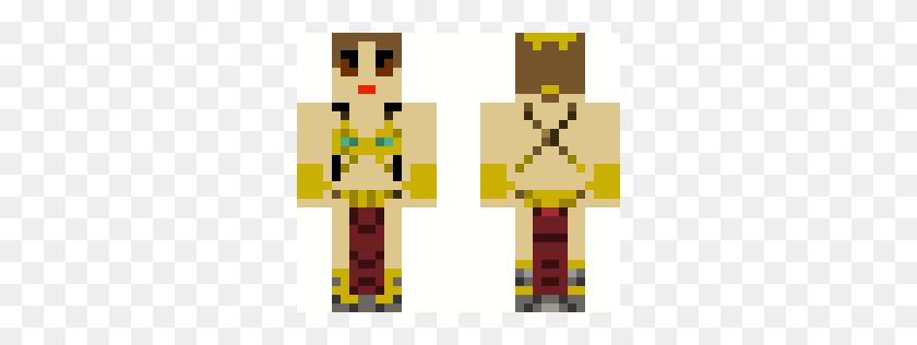 296x256 Slave Leia Minecraft Skins - Princess Leia Clipart