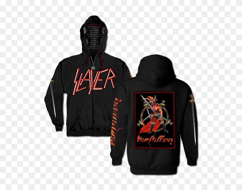 600x600 Slayer Hoodie Reign In Blood Cut And Sew Mens Slayer Store - Sweatshirt PNG