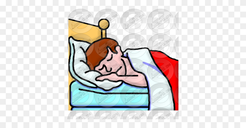 380x380 Sleep Picture For Classroom Therapy Use - Reading In Bed Clipart
