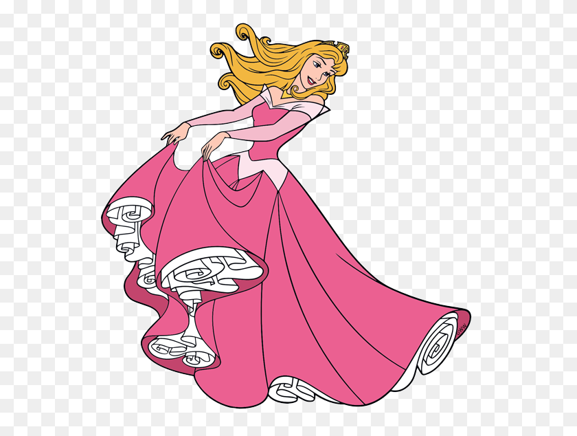 550x574 Sleeping Beauty Clipart Aurora Dress - Samson Clipart