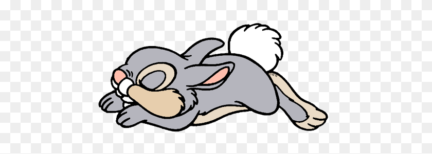 460x241 Sleeping Clipart Bunny - Bunny Clipart Black And White