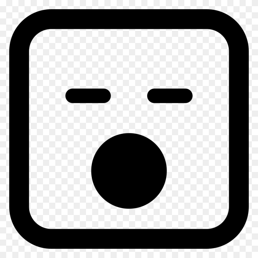 980x980 Sleeping Face With Opened Mouth In Square Outline Png Icon - Square Outline PNG