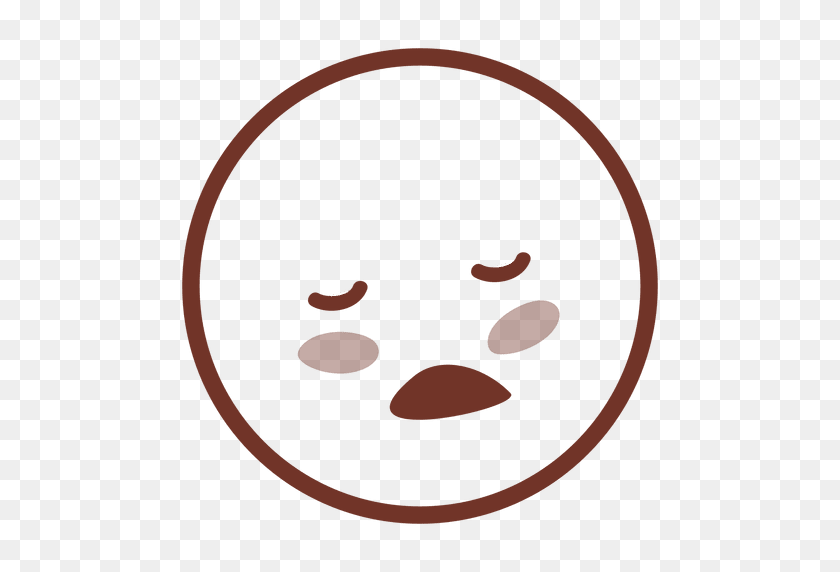 512x512 Sleeping Funny Emoticon - PNG Funny