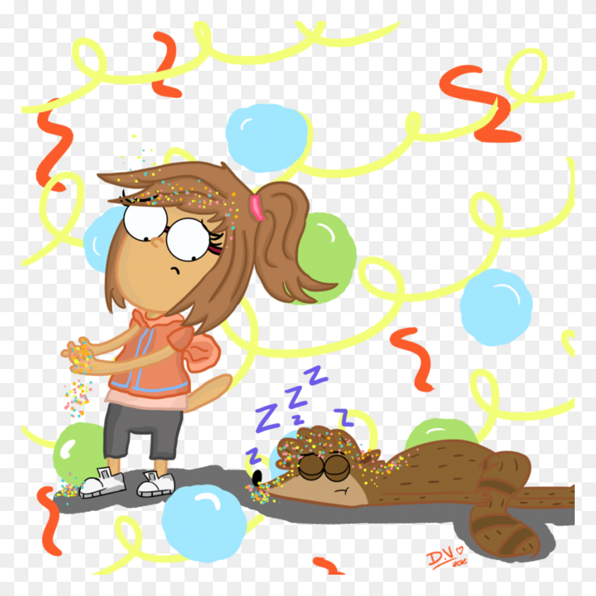 894x894 Sleepy - Party Confetti PNG