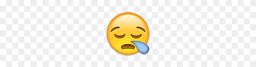 160x160 Emoji De Cara Soñolienta En Apple Ios - Emoji Para Dormir Png