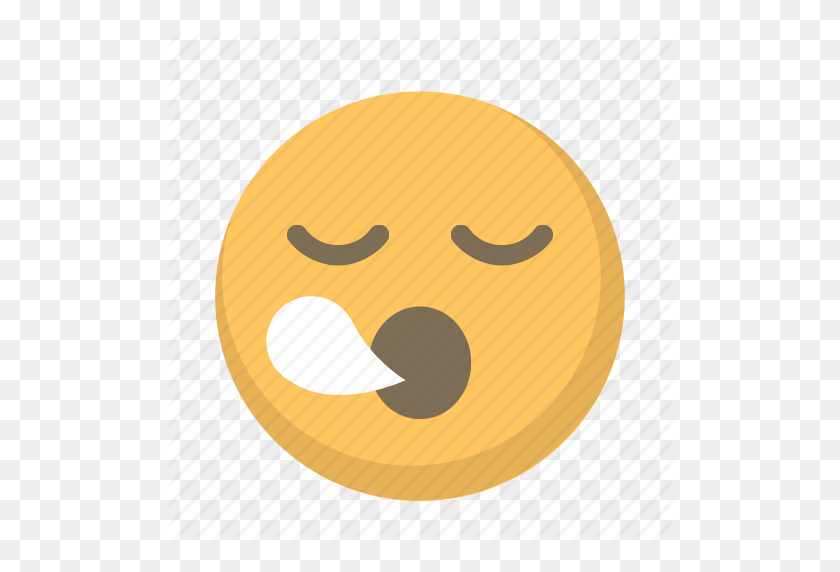 512x512 Sleepy Smiley Face Emoticon Free Download Clip Art - Tired Face Clipart