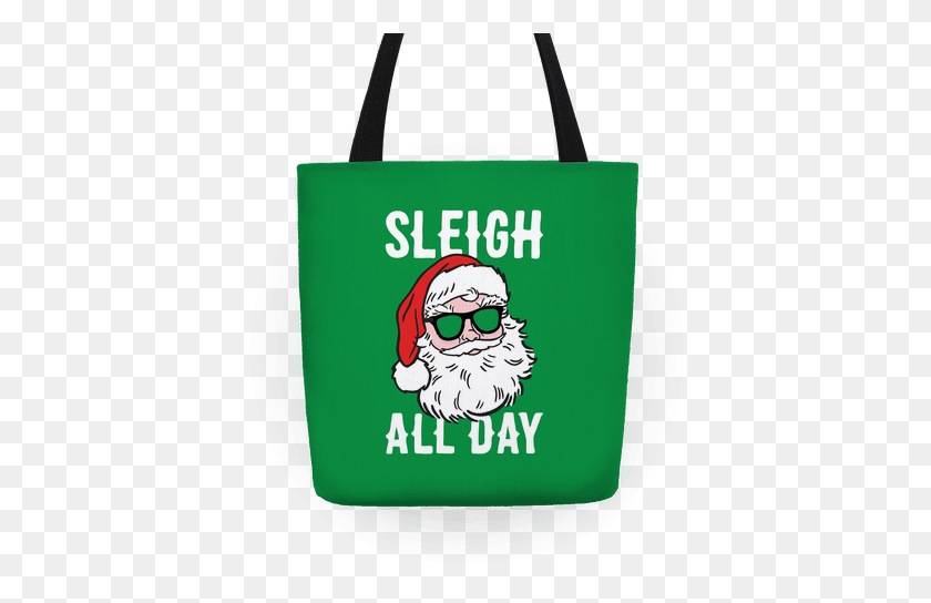 484x484 Sleigh All Day Santa Tote Bag Lookhuman - Santa Beard PNG