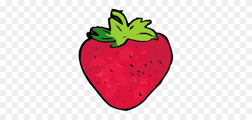 319x340 Slice Fruit Strawberry Download - Rhubarb Clipart