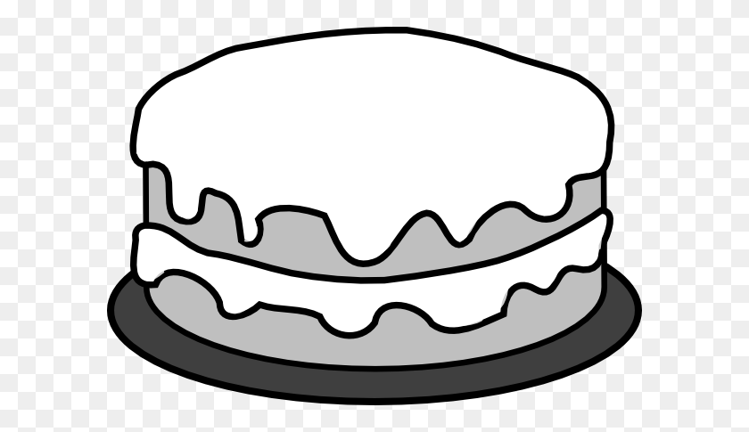 600x425 Slice Of Cake Clipart Black And White - Cake Slice Clipart Black And White
