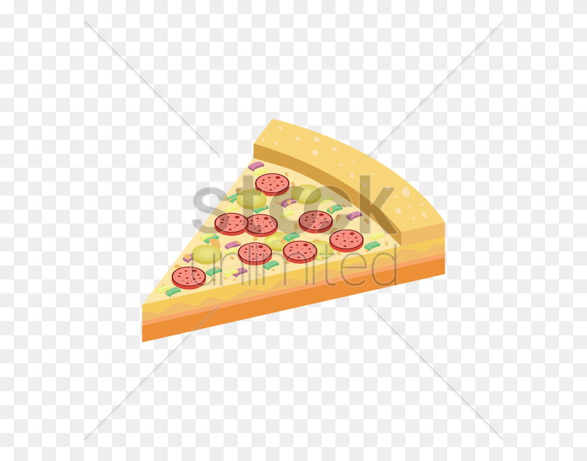 600x600 Кусочек Пиццы Пепперони Векторное Изображение - Пицца Пепперони Png