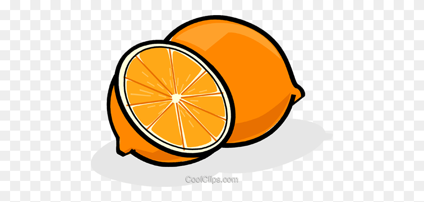 480x342 Sliced Oranges Royalty Free Vector Clip Art Illustration - Grapefruit Clipart