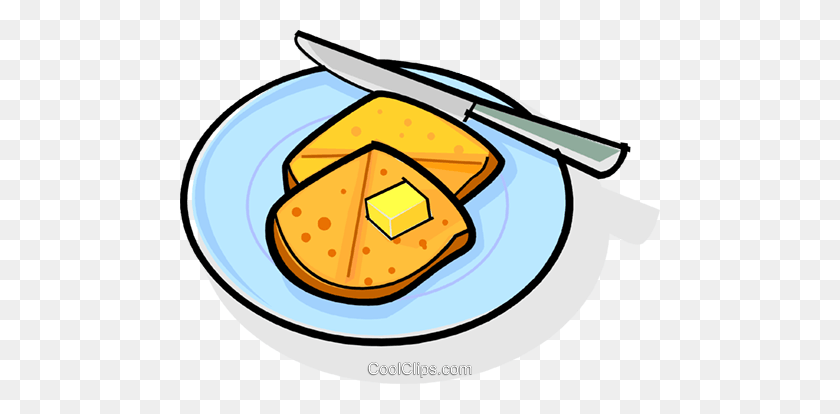 480x354 Slices Of Toast Royalty Free Vector Clip Art Illustration - Toast Clipart