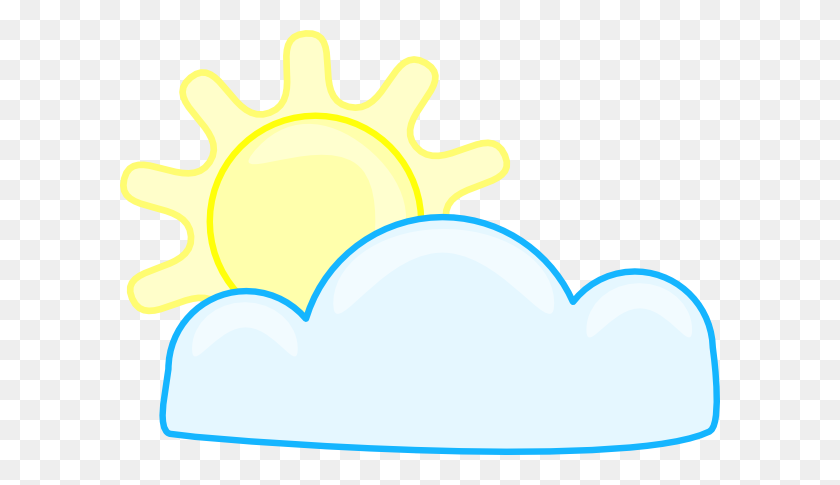 600x425 Slightly Cloudy Clip Art - Partly Cloudy Clipart