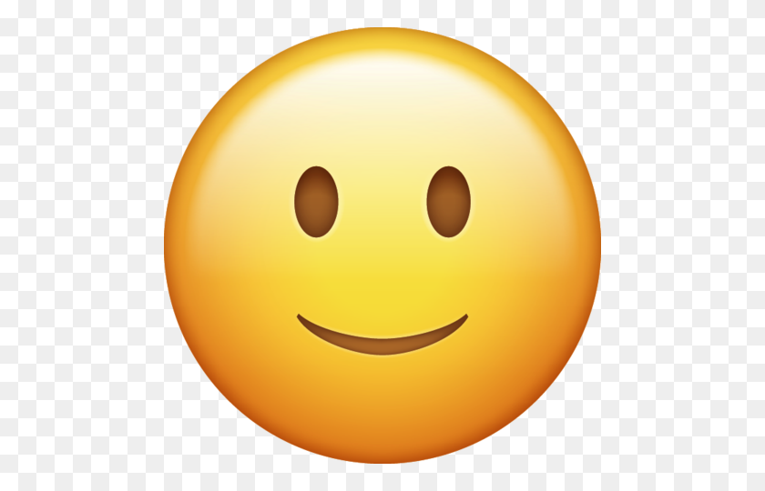 480x480 Ligeramente Sonriendo Emoji Icono Png - Sonrisa Emoji Png