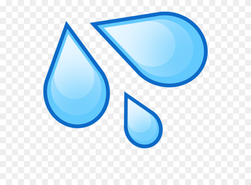 560x560 Slim Cardboard Water Drop Emoji - Water Emoji PNG