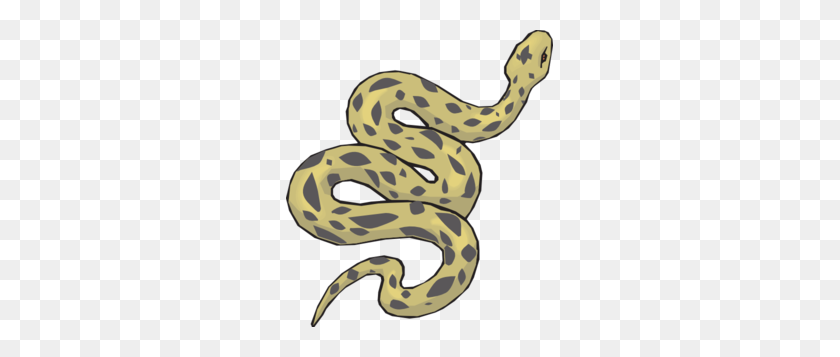267x297 Slithering Yellow Snake Png, Clip Art For Web - Snake Clipart
