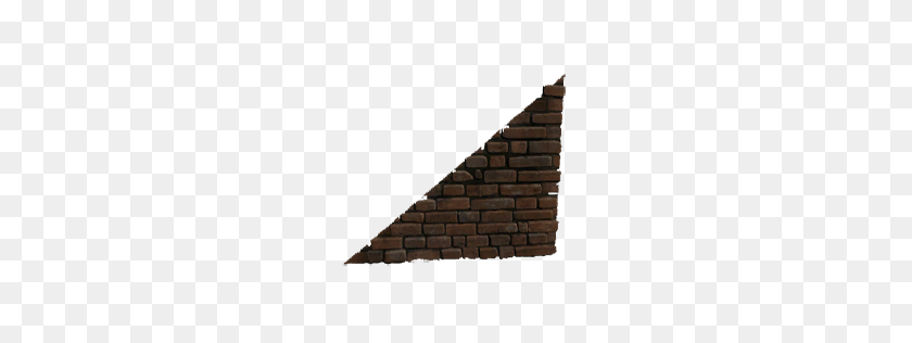 256x256 Sloped Brick Wall Left - Brick Wall PNG