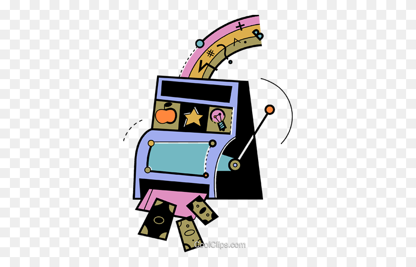 342x480 Игровые Автоматы Роялти Бесплатно Векторные Иллюстрации - Bandit Clipart