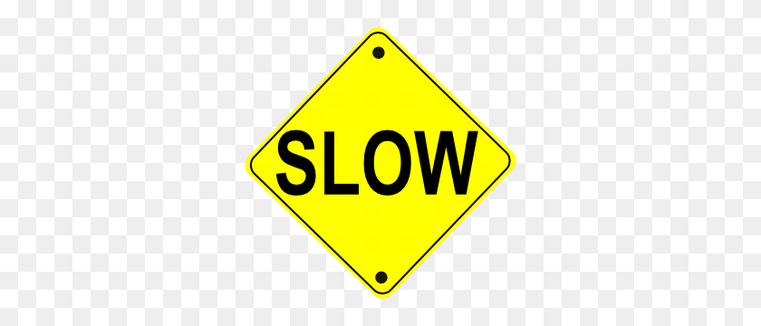 300x300 Slow Road Sign Clip Art - Street Sign Clipart