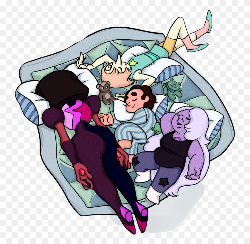 743x760 Slumber Party With The Crystal Gems! Stevenuniverse - Slumber Party Clipart