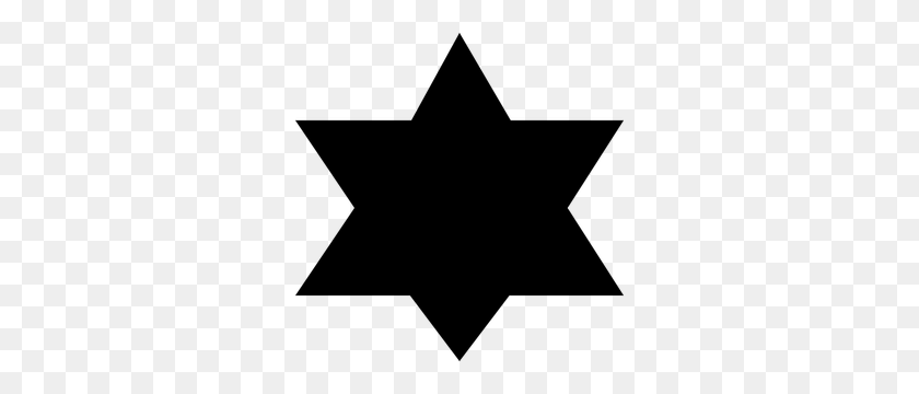 300x300 Small Black Star Clip Art - Jewish Star PNG