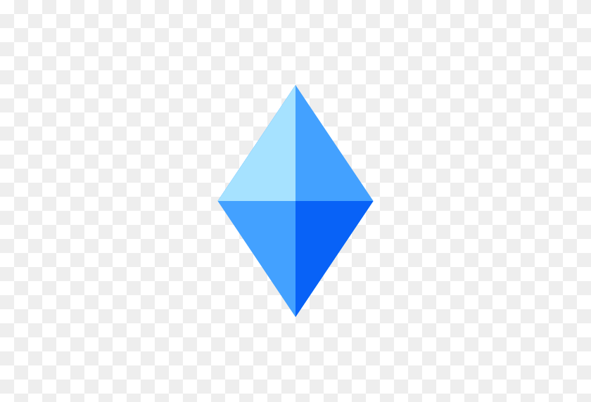 512x512 Маленький Синий Бриллиант Emoji Для Facebook, Идентификатор Электронной Почты Sms - Diamond Emoji Png