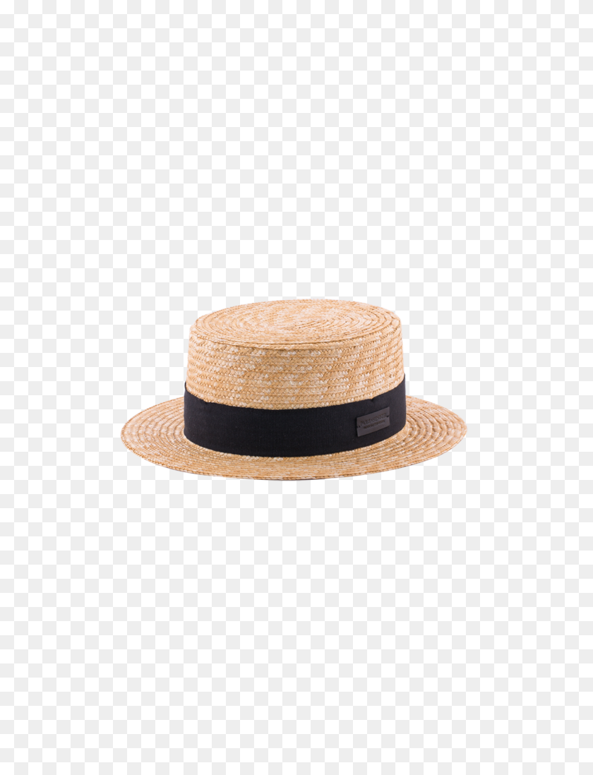 1000x1332 Small Brim Canotier - Straw Hat PNG