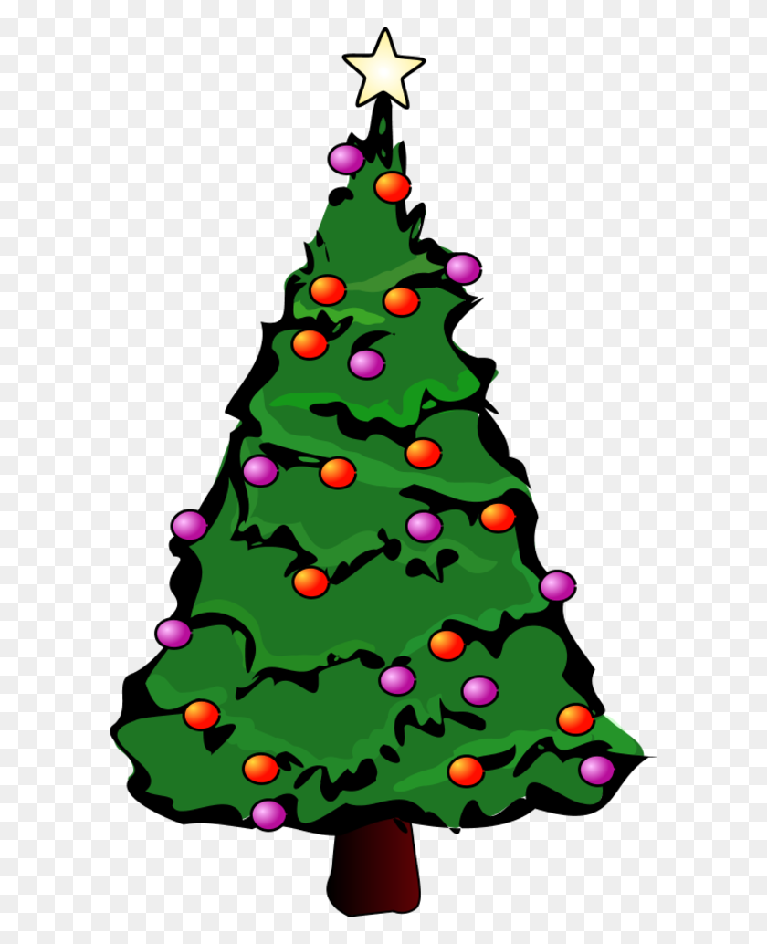 Christmas Tree Clipart - Tinsel Clipart - FlyClipart