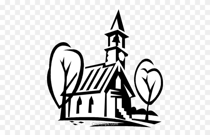 464x480 Small Church Royalty Free Vector Clip Art Illustration - Church Announcements Clipart