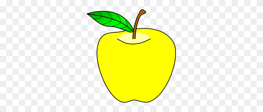 285x300 Small Clipart Green Apple - Green Apple PNG
