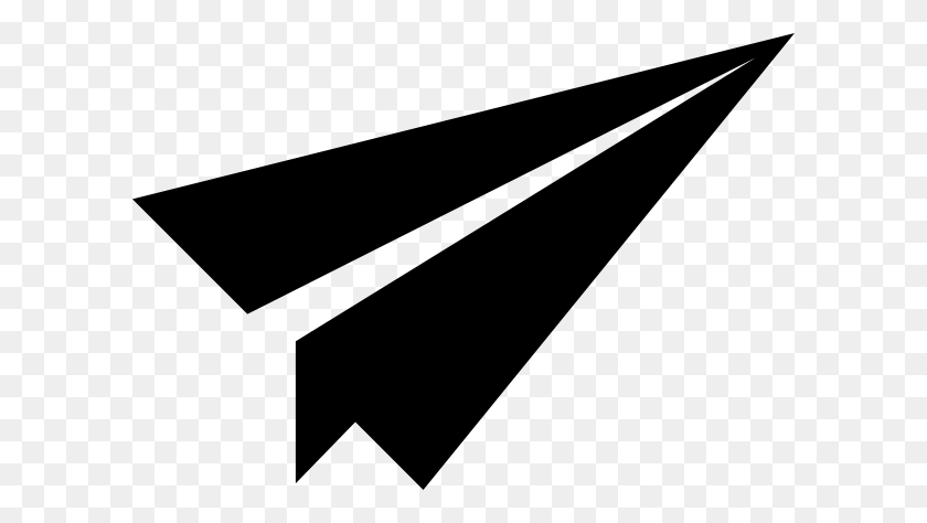 600x414 Small Clipart Paper Airplane - Airplane Clipart No Background