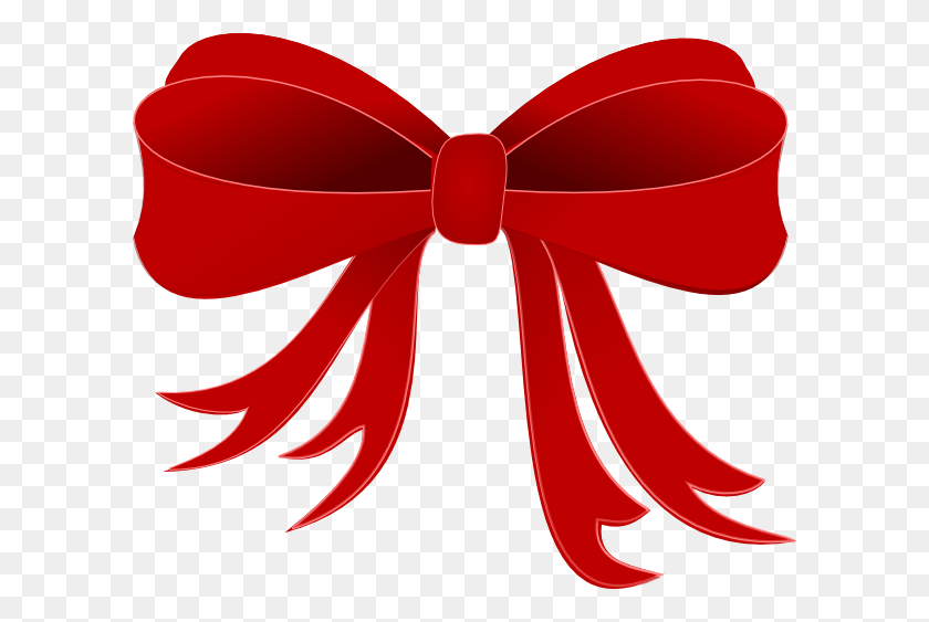 600x503 Small Clipart Red Bow - Bow Clipart PNG