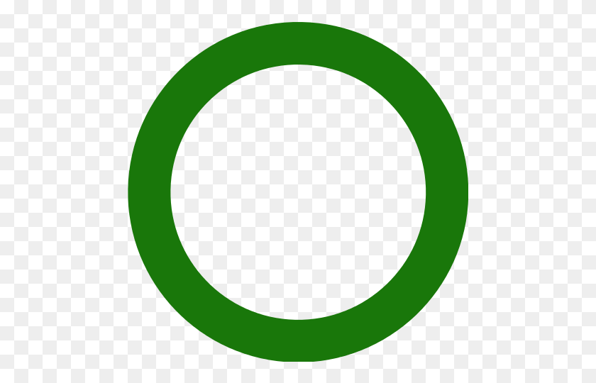 480x480 Small Dark Green Circle - Circle With Line Through It PNG