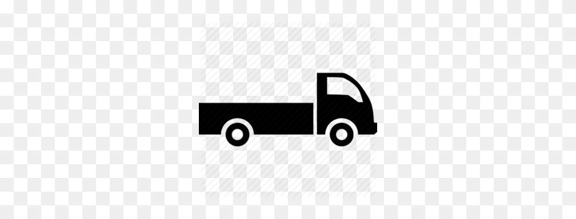 260x260 Small Delivery Truck Clipart - Truck Clipart Black And White