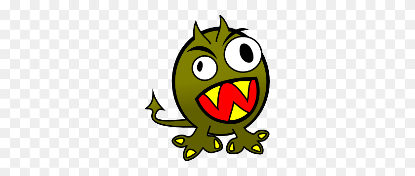 252x297 Small Funny Angry Monster Clip Art Free Vector - Small Business Clipart