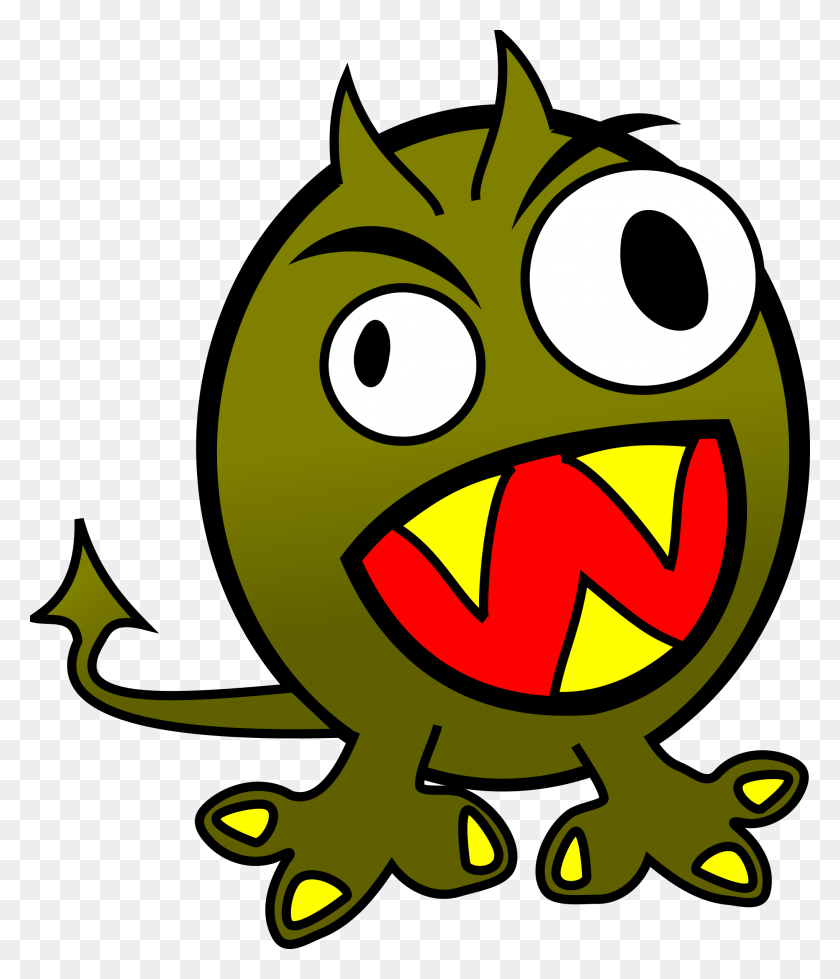 2036x2400 Small Funny Angry Monster Icons Png - PNG Funny
