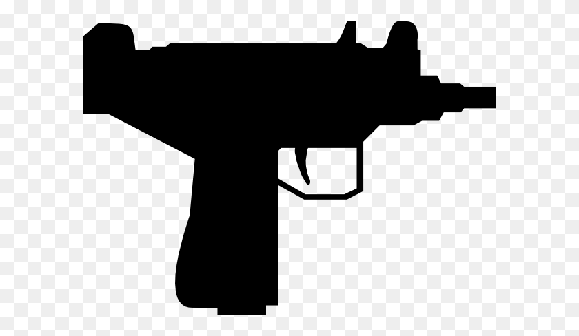 600x428 Small Gun Cliparts - Pistol Clipart Black And White